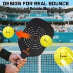 Srikel Outdoor Pickleballs - USAPA Approved Pickleball Balls, Seamless Roto-Molded Design for Durability, 4 Pack Yellow, Crack-Resistant 40-Hole Pickle Balls for Beginner Intermediate Pro Player