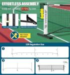 BAGAIL Portable Pickleball Net Set, 22 FT Regulation Size Pickle Ball Net with Ball Collector, Carry Bag, Easy Setup for Outdoor Indoor Driveway - White