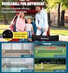 BAGAIL Portable Pickleball Net Set, 22 FT Regulation Size Pickle Ball Net with Ball Collector, Carry Bag, Easy Setup for Outdoor Indoor Driveway - White