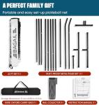 BAGAIL Portable Pickleball Net Set, 22 FT Regulation Size Pickle Ball Net with Ball Collector, Carry Bag, Easy Setup for Outdoor Indoor Driveway - White