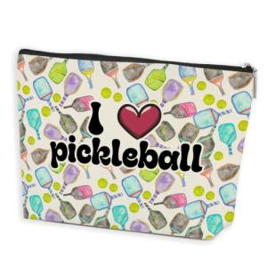 Pickleball Makeup Bag, Pickleball Accessories, Pickleball Stuff, Pickleball Gifts for Women Girl Sister Daughter Friend Graduation Friendship Birthday Gifts for Pickleball Lovers, Cosmetic Bag