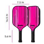 Franklin Sports Pro Pickleball Paddles - Signature Series Pro Paddle with MaxGrit Surface - USA Pickleball (USAPA) Tournament Approved - 16mm Polypropylene Core - Pink