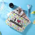 Pickleball Makeup Bag, Pickleball Accessories, Pickleball Stuff, Pickleball Gifts for Women Girl Sister Daughter Friend Graduation Friendship Birthday Gifts for Pickleball Lovers, Cosmetic Bag