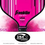 Franklin Sports Pro Pickleball Paddles - Signature Series Pro Paddle with MaxGrit Surface - USA Pickleball (USAPA) Tournament Approved - 16mm Polypropylene Core - Pink