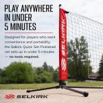 Selkirk Sport Quick Set Pickleball Net | USAPA Regulation Size | Fast 5-Minute Setup | Portable & Lightweight | Wind-Resistant & Stable | Heavy-Duty Carry Bag