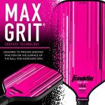 Franklin Sports Pro Pickleball Paddles - Signature Series Pro Paddle with MaxGrit Surface - USA Pickleball (USAPA) Tournament Approved - 16mm Polypropylene Core - Pink