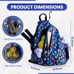 Ignite Motions Pickleball Bag – Sling Backpack with Fence Hook, Reversible Strap & Large Ball Pocket (Fits 2–4 Paddles) (Paddles)