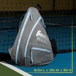 Franklin Sports Pickleball Sling Bag Official Pickleball Bag of The U.S. Open Pickleball Championships Adjustable Gray/Blue