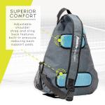 Franklin Sports Pickleball Sling Bag Official Pickleball Bag of The U.S. Open Pickleball Championships Adjustable Gray/Blue