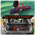 Portable Pickleball Net for Driveway, 22FT Regulation Size Pickle Ball Net with 4 Outdoor Pickleballs and Carry Bag, Weather Resistance Strong Steel Frame