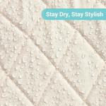 VELADAY Pickleball Bag for Women, Quilted Stylish Sling Bag, Adjustable Shoulder Strap, 2 Storage Compartment Holds Paddles, Balls,Shoes,Beige