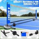 Pickleball Net for Driveway, Portable Pickleball Net Set with Paddles, Water Bags,Portable Outdoor Pickleballs, Mini Pickleball Net, Carry Bag,10FT PickleBalls Net Weather Resistant Steady Metal Frame