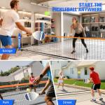 Pickleball Net for Driveway, Portable Pickleball Net Set with Paddles, Water Bags,Portable Outdoor Pickleballs, Mini Pickleball Net, Carry Bag,10FT PickleBalls Net Weather Resistant Steady Metal Frame