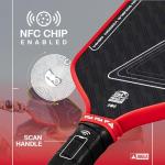 Hyperion Double Vision 16mm Pickleball Paddle - Signature Paddle Shape - Aramid Surface for Softer Responsive Touch - SK Film for Reduce Vibration - USAP Approved - NFC Chip Enabled