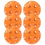 Akiefb Pro-Grade 40-Hole Outdoor/Indoor Pickleball Balls(6Pack) High Bounce, Durable Construction with Wind-Resistant Design, Built for Practice & Rec for Competitive Play(Orange)