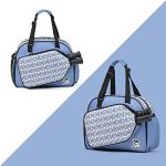 Boulder Bee Pickleball Bags, PickleBall Tote Bag for Women, Women’s Hand/Shoulder Gym Bag w Water Bottle Holder, With Pickleball Racquet/Paddle Holder (Blue Circle)