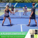 GoSports Pickleball Set with 4 Paddles, 4 Regulation Pickleballs and Carry Case - Classic