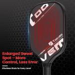 Toovem Pro Pickleball Paddle – Carbon Fiber Pickleball Paddle with T700 Layers & Polypropylene Core, Lightweight Professional Pickle Ball Racket for Power & Control, Whole Set with 2 Balls & Bag