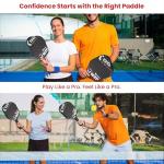 Toovem Pro Pickleball Paddle – Carbon Fiber Pickleball Paddle with T700 Layers & Polypropylene Core, Lightweight Professional Pickle Ball Racket for Power & Control, Whole Set with 2 Balls & Bag