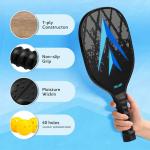 TEILLNET Pickleball Set with Net & Metal Ball Holder - Portable 22FT Regulation Size Net, 4 Wooden Paddles, 4 Balls and Carry Bag, Weather-Resistant Metal Frame, Perfect for Outdoor Indoor Driveway