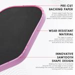 PICKLETECH Pickleball Paddle Protection Tape Pink - Paddle Head Edge Guard - Racket Edge Protection Tape -Fit Perfectly Curved Edge -No Wrinkling Pizzazz Contrasty Colors