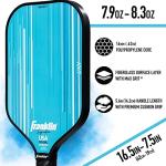 Franklin Sports Pro Pickleball Paddles - Signature Series Pro Paddle with MaxGrit Surface - USA Pickleball (USAPA) Tournament Approved - 16mm Polypropylene Core - Blue