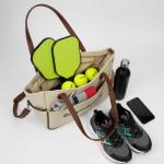 Kryndavox Pickleball Bag for Women Men, Pickleball Tote Bag with Shoe Compartment, Paddle Holder, Large Capacity Sports Bag