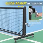 TYRSEN Pro Pickleball Net – Hand Winch Tension System, 22ft Tournament-Grade, Anti-Sag, Locking Wheels, Heavy-Duty Frame, Easy Setup, Portable & Carry Bag Included