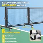 TYRSEN Pro Pickleball Net – Hand Winch Tension System, 22ft Tournament-Grade, Anti-Sag, Locking Wheels, Heavy-Duty Frame, Easy Setup, Portable & Carry Bag Included