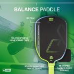 JOOLA Agassi Heat Vision 16mm Pickleball Paddle - New Shape w/Extended Sweet Spot - Textured Carbon Fiber Surface for Spin - SK Film for Less Vibration - USAP Approved - NFC Chip Enabled