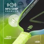 JOOLA Agassi Heat Vision 16mm Pickleball Paddle - New Shape w/Extended Sweet Spot - Textured Carbon Fiber Surface for Spin - SK Film for Less Vibration - USAP Approved - NFC Chip Enabled