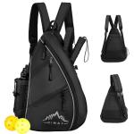 Himal Pickleball Bag Adjustable, Pickleball Backpack with Water Bottle Holder for Men and Women (black)