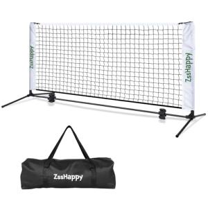 ZSSHAPPY 6FT White Mini Pickleball Net, Portable Quick Setup Practice Net for Indoor Outdoor Driveway Dink Shots