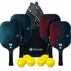 Helium Pro Carbon Fiber Pickleball Paddles - USAPA Certified - High-Spin Texture, Lightweight Honeycomb Core