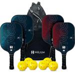 Helium Pro Carbon Fiber Pickleball Paddles - USAPA Certified - High-Spin Texture, Lightweight Honeycomb Core