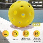 ZHUOKECE USAPA Outdoor Pickleballs - 40 Holes