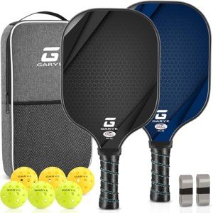 GARYE Lightweight USAPA Approved Carbon Fiber Pickleball Paddles Set