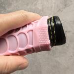 Silicone Pickleball Paddle Grip Cover | Non-Slip Shock Absorbing Handle Sleeve | Anti-Twist Internal Texture with Easy-Install Strips for Enhanced Control & Sweat Resistance (Pink)