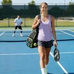 Alveroya Pickleball Sling Bag with Shoe Compartment for Men Women, Professional 2-3 Paddle Backpack, Large Capacity Bag with 36oz Water Bottle Pocket & Fence Hook - Black/Neon Green