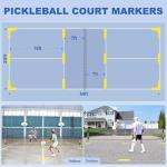 TYRSEN Pickleball Net Set - 22FT Net on Wheels, 4 Paddles, 6 Balls, 12 Court Markers, 1 Bag, Indoor/Outdoor Play