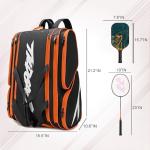 TILDOSAC Versatile Pickleball Backpack For Sport, Large Paddles Duffle Bag With Shoes Compartment For Travel Black