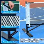 Retractable Pickleball Net - Durable and Lightweight Indoor/Outdoor Portable Pickleball Net with Steady Metal Frame, Free Assembly & Carry Bag for Backyards, Driveways and Garages