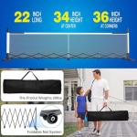 Retractable Pickleball Net - Durable and Lightweight Indoor/Outdoor Portable Pickleball Net with Steady Metal Frame, Free Assembly & Carry Bag for Backyards, Driveways and Garages