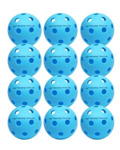 Warping Point Indoor Pickleball Balls, 12 Pack 26 Holes Blue PickleBalls, Meet USAPA Specifications, High Bounce Durable Practice Pickle Ball for Beginners Intermediate Player