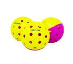 Gamma Two Tone Training Pickleball Balls, High Visibility Outdoor Pickleballs, Ideal for All Levels of Play, Green/Purple 12 Bag