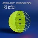 U-BRIO Outdoor Pickleball Balls, 40 Holes Rotation One-piece Green 3 Pack, High Bounce Stable Trajectory Stylish Durable Crack-Resistant Pickleballs.