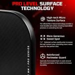 BAGAIL Pickleball Paddles, USAPA Approved Fiberglass Surface Pickleball Set, Lightweight Pickle Ball Rackets with 4 Balls, 1 Bag, Designed in California for Traction and Stability - 4 Pack, Black