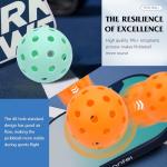 AILANFEI Pickleball Balls 6 Pack | 12 Pack- 40 Holes Outdoor Pickleball with Bag, Perfectly Balanced, High Bounce, Crack-Resistance，USAPA Standard - Multiple Colors (Colorful, 6)