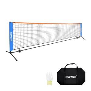 NEEWER 12ft Wide Pickleball Net, Small Portable Foldable Driveway Equipment Accessories for Indoor Outdoor Pickle Ball Training & Practice, No Tools Required, PB02N