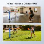 NEEWER 12ft Wide Pickleball Net, Small Portable Foldable Driveway Equipment Accessories for Indoor Outdoor Pickle Ball Training & Practice, No Tools Required, PB02N